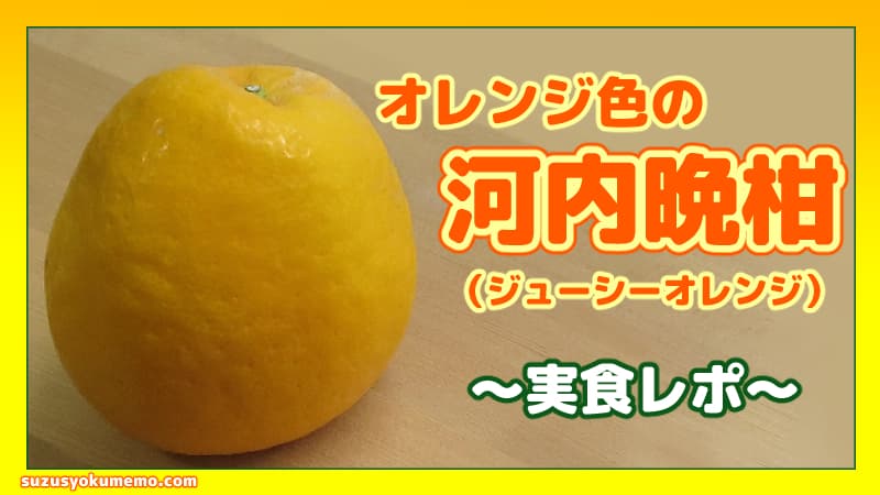オレンジ色の河内晩柑（ジューシーオレンジ）実食レポ