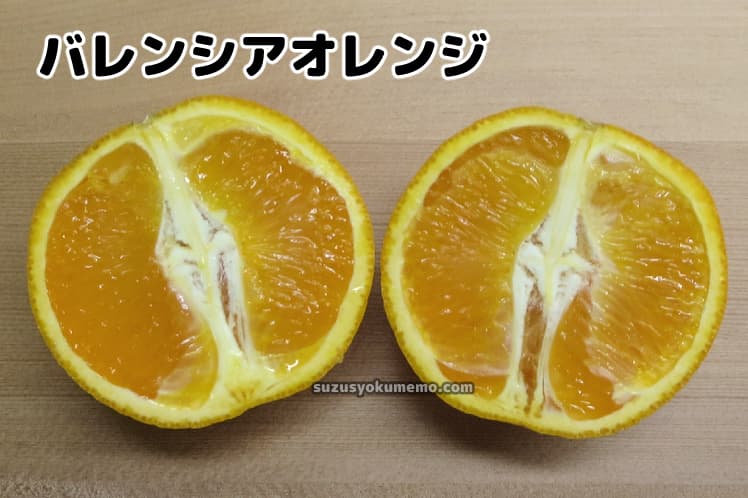 バレンシアオレンジ断面・縦切り