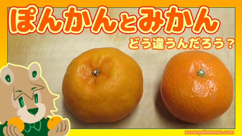 ぽんかんとみかんの違いは?