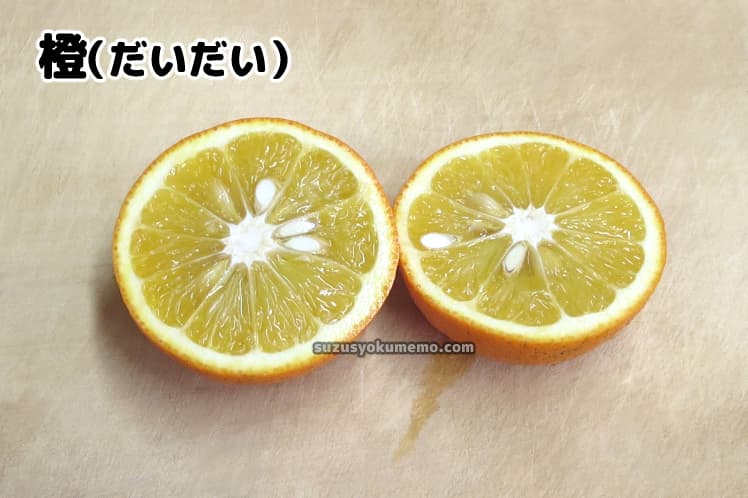 橙(だいだい)・断面