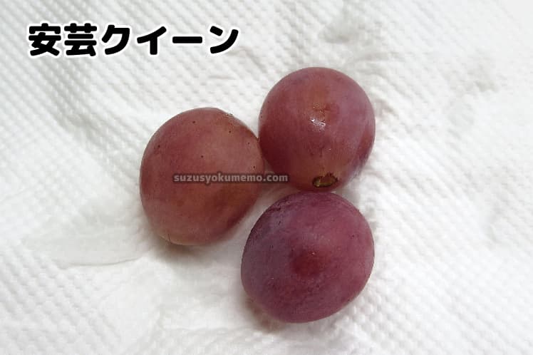 安芸クイーン・色が濃い粒