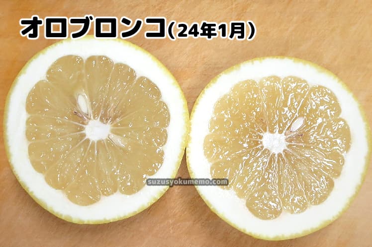 オロブロンコ・黄（1月）断面