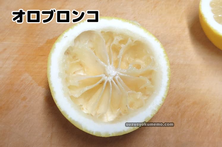 オロブロンコをスプーンで食べたもの